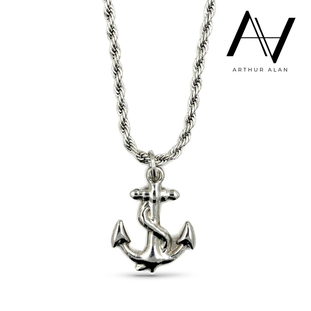 Rope Anchor Necklace (Silver) | Arthur Alan Jewelry